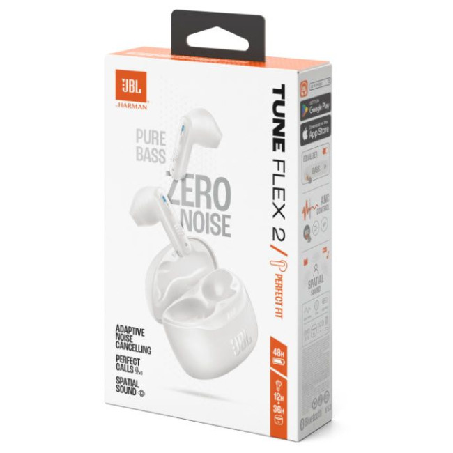 Гарнітура JBL TUNE FLEX 2 White (JBLTFLEX2WHT) 