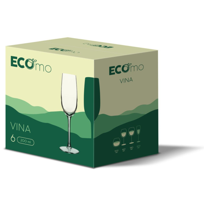 Набір келихів ECOmo Vina, 6х200 мл