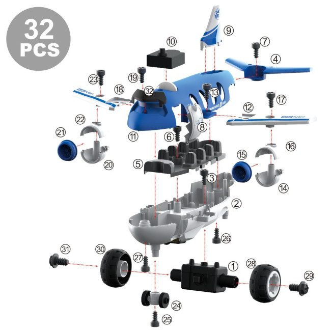 Літак з електродвигуном Diy Spatial Creativity LM8074-DZ-1