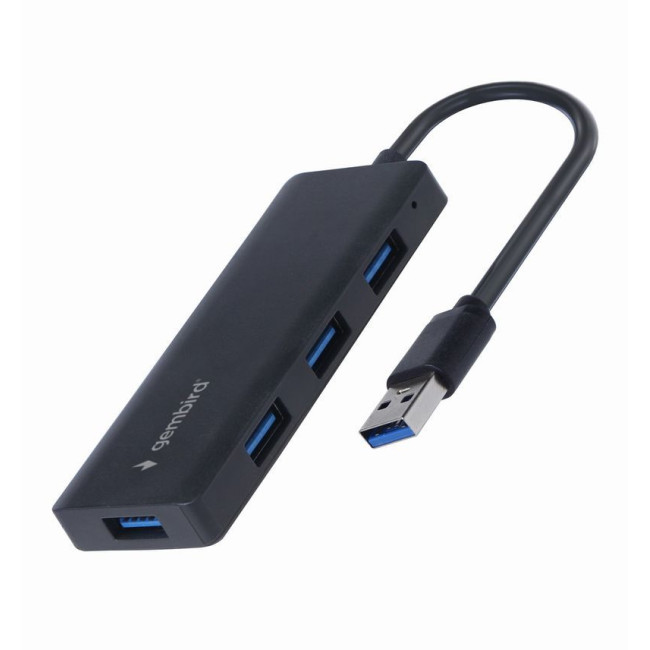 Хаб Gembird на 4 порти USB 3.1, пластик, чорний
