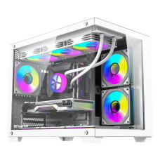 CASE MINITOWER MATX W/O PSU/B275 PRO WHITE DARK FLASH