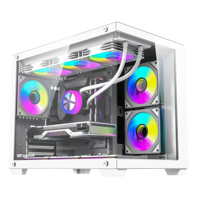CASE MINITOWER MATX W/O PSU/B275 PRO WHITE DARK FLASH