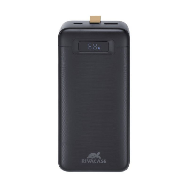 Портативний зарядний пристрій, 30000 mA, PD 65W, з LCD, чорний