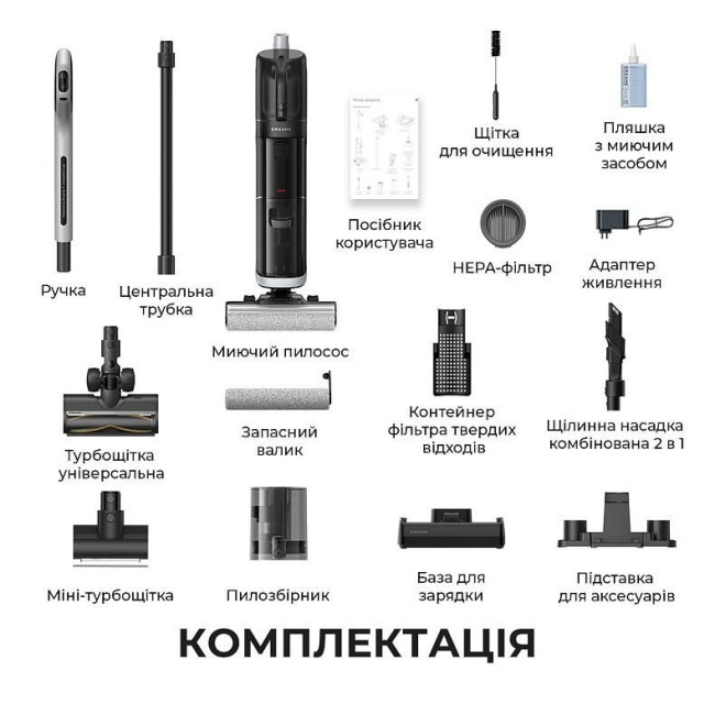 Миючий пилосос Dreame Wet & Dry Vacuum Cleaner H14 DUAL