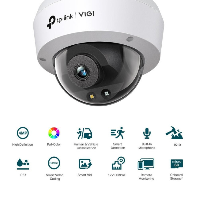4 МП купольна мережева камера, VIGI C240(2.8mm) TP-LINK