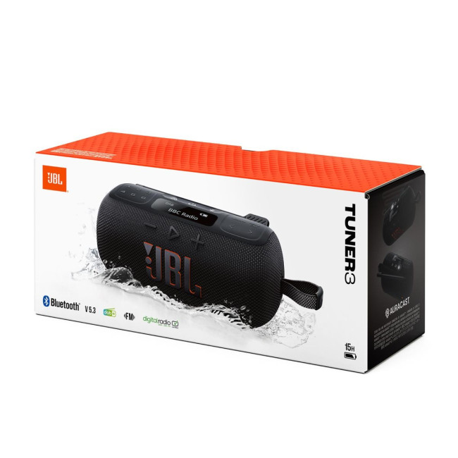 Акустична система портативна з БТ та тюнером JBL JBLTUNER3BLK