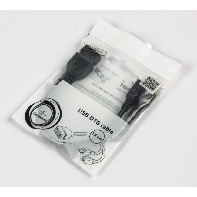 Кабель OTG USB 2.0, A-мама/micro B-тато, 0.15 м