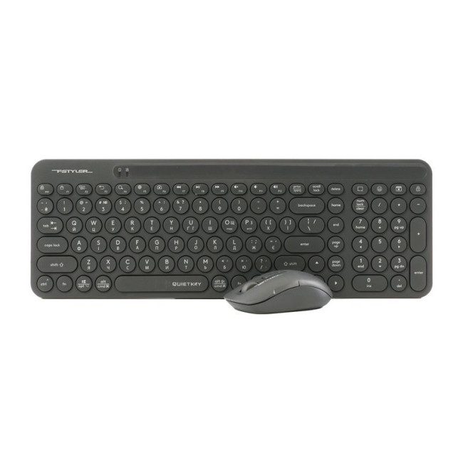 Комплект бездротовий Fstyler клавіатура+миша, сірий, USB