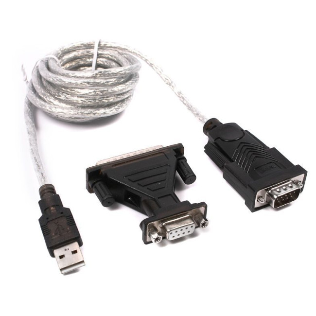 Кабель-перехідник USB2.0-COM (9+25pin), блістер