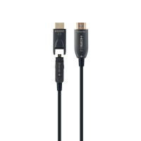 Кабель оптичний (AOC) HDMI-A/D на A,V.2.0, 4К 60Гц, позолочені конектори, 50 м