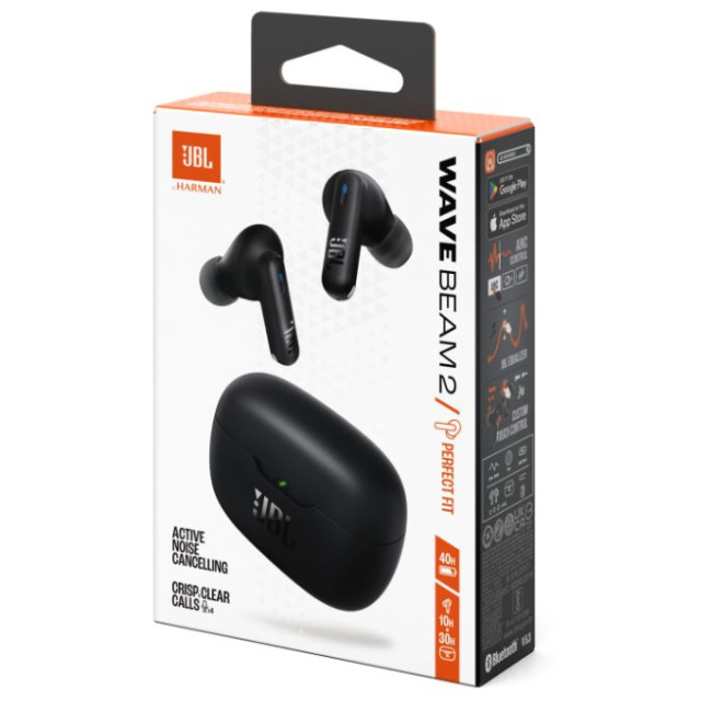 Гарнітура JBL WAVE BEAM 2 Black (JBLWBEAM2BLK) 