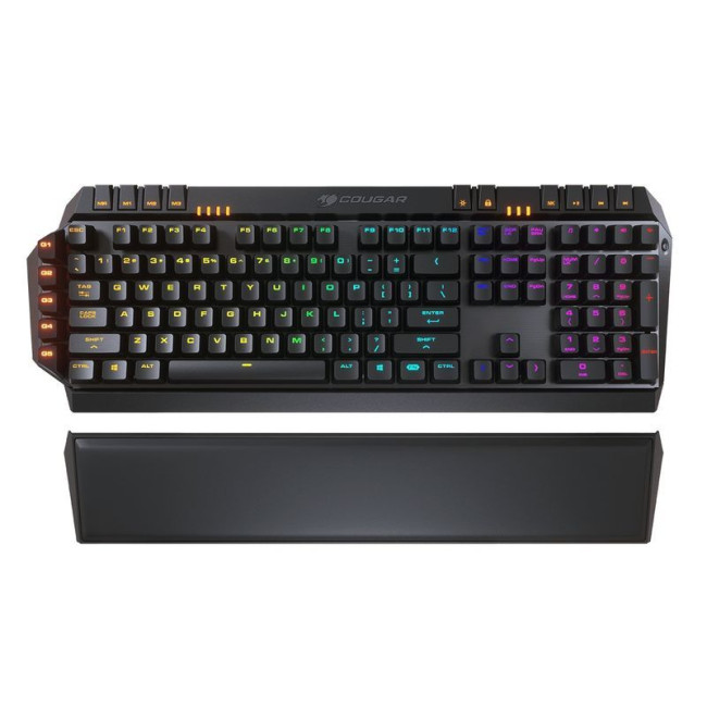 Клавіатура ігрова механічна, Cherry MX Red, RGB-підсвічування, USB, audio jack