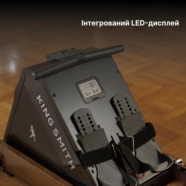 Водний гребний тренажер із системою потрійного складання KINGSMITH WR20 (RMWR20F) колір червоний дуб