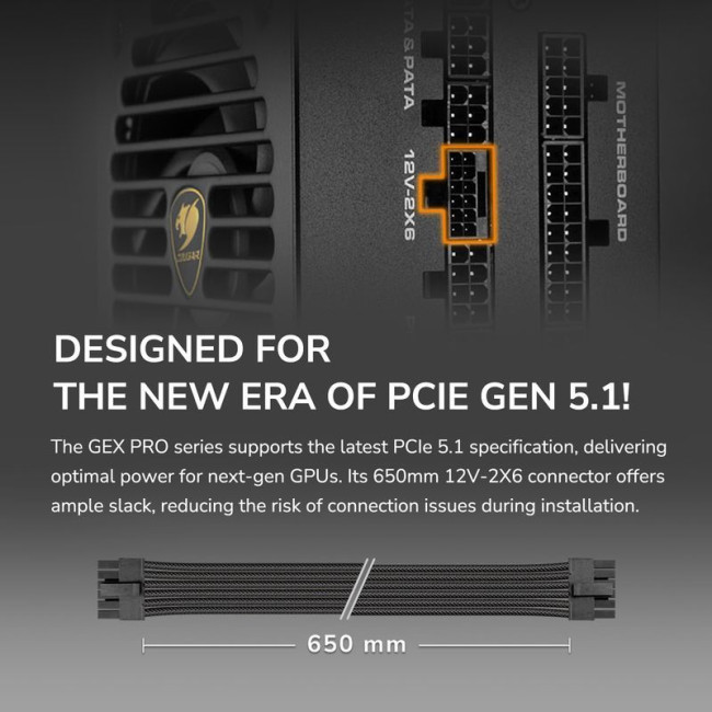 Блок живлення 850 Вт, 80 Plus Gold, Modular, 120 мм Silent Fan, 8SATA + 4PCI-E