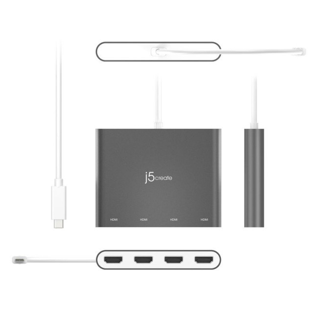 Адаптер-перехідник USB-C на 4 HDMI (4 незалежних екрани)