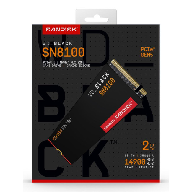 Твердотільний запам’ятовувальний пристрій накопичувач (SSD) G5 M.2 2TB BLACK SN8100 WDS200T1X0M SANDISK