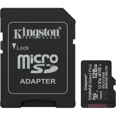 Картка пам'ятi Kingston microSDXC 128Gb Canvas Select + Gen3 150MB/s A1 +Ad