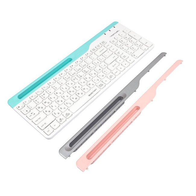 Клавіатура бездротова Fstyler, Bluetooth / 2.4 ГГц, білий