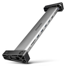 Хаб концентратор AXAGON HMC-10HLS USB-C 5Гбіт/с 9in1 hub, сірий