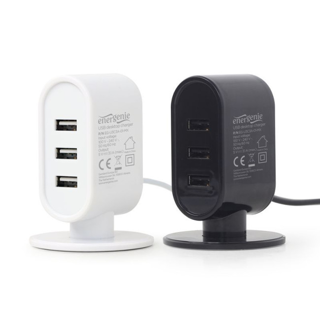 Зарядний пристрій настільний, 3 USB, 3.1 A