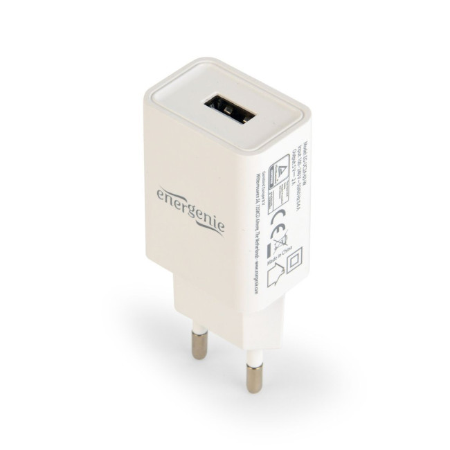 Зарядний пристрій USB 2.1 A, білий