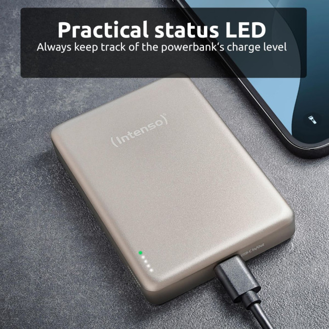 Портативний зарядний пристрій USB 10000MAH MAG CHAMPAGNE MW10000 7344031 INTENSO