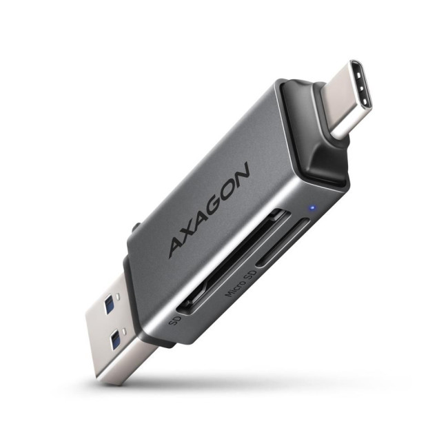 Кардрідер AXAGON CRE-DAC SuperSpeed USB-C + USB-A card reader