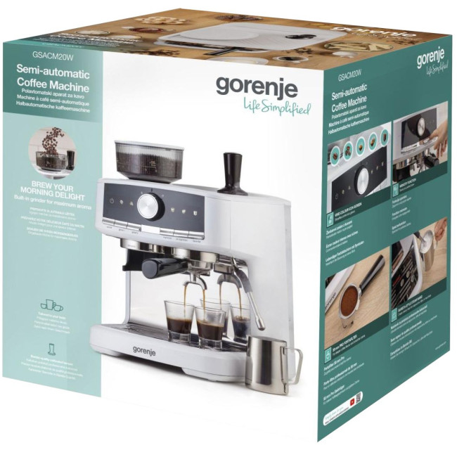 Кавоварка еспресо Gorenje GSACM20W (CMP0001-GS)
