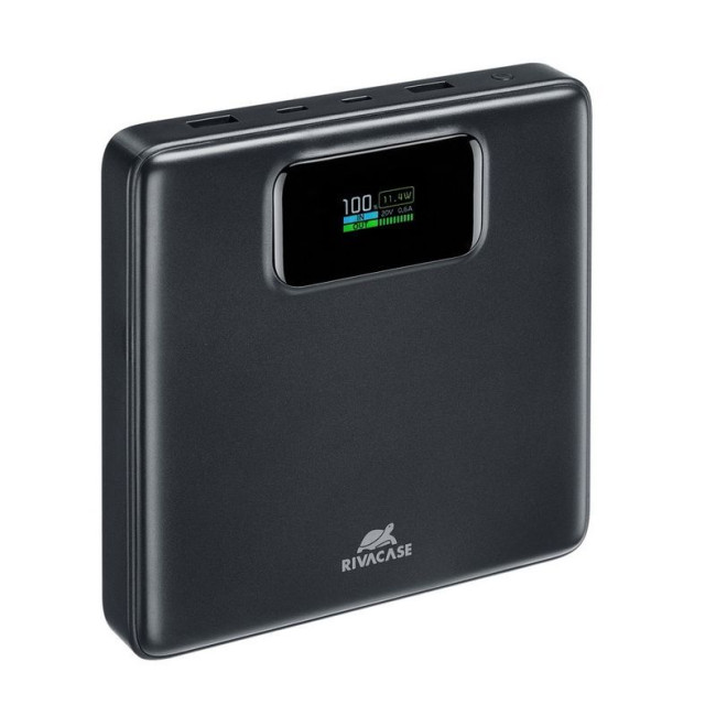 Портативний зарядний пристрій, 25800 mA, PD 100W, з LCD, чорний
