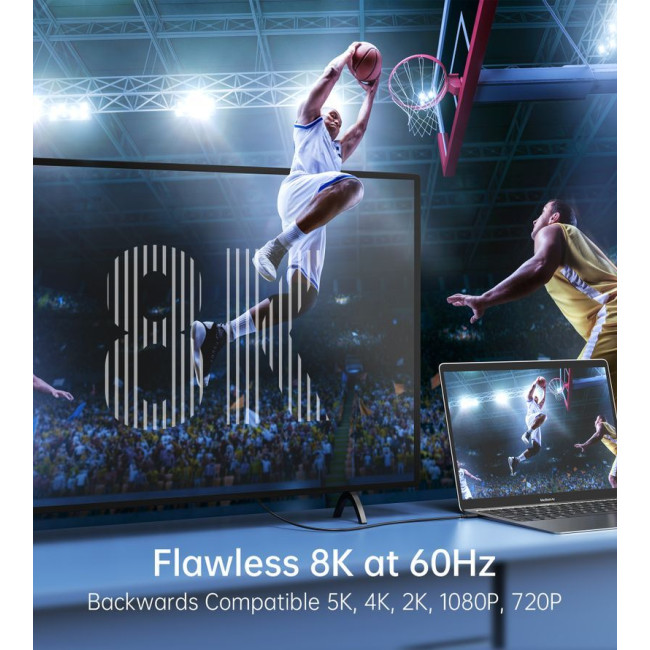 Кабель USB4 (40Gbps) Power Delivery (PD) 100 Ватт, 8K@60Hz, C-тато/C-тато, 0.8 м, преміум