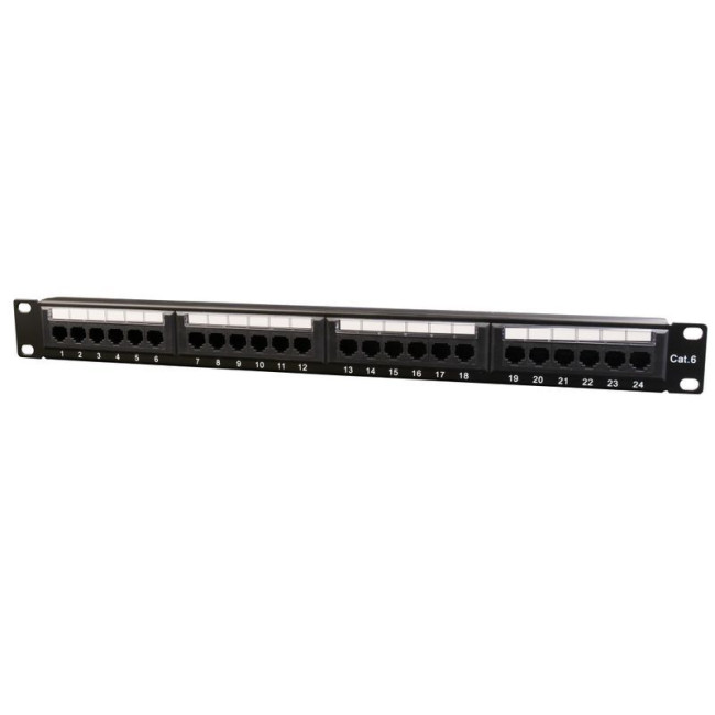Патч панель, Cat 6, 24 порти, UTP