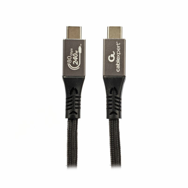 Кабель USB4 2.0 80Gbps, 240W(48V5A), 16K60Hz, C-тато/C-тато, 1 м, преміум