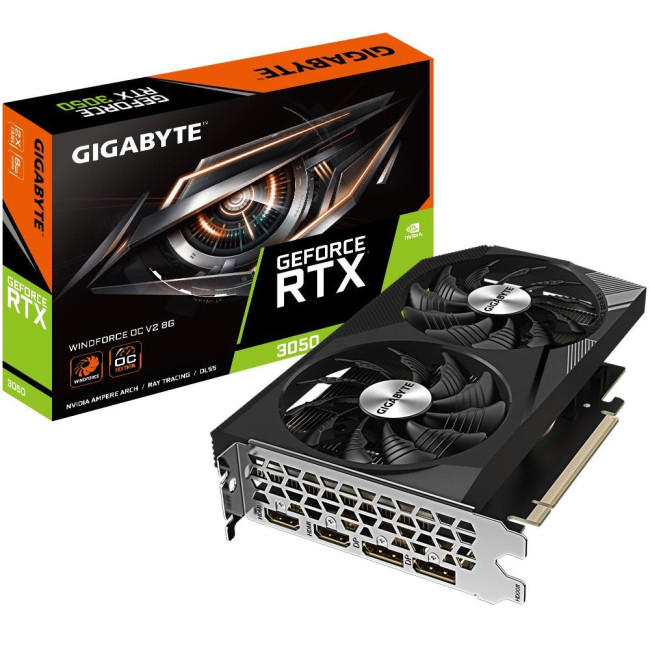 Відеокарта PCIE16 RTX3050 8GB GDDR6 GV-N3050WF2OCV2-8GD GIGABYTE