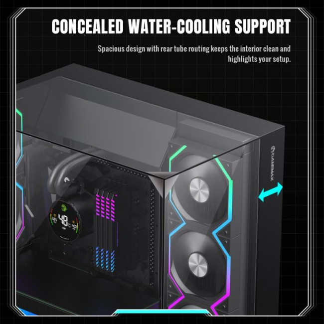 Корпус для комп'ютера ATX W/O PSU INFINITY PRO BK GAMEMAX