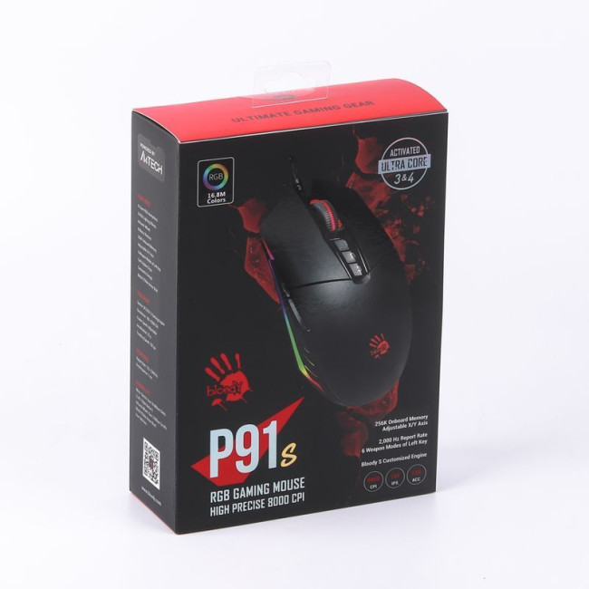 Ігрова миша Bloody Activated, RGB, 8000 dpi, 20M натискань