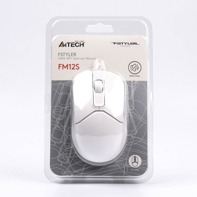 Миша дротова безшумна Fstyler, USB, 1200 dpi