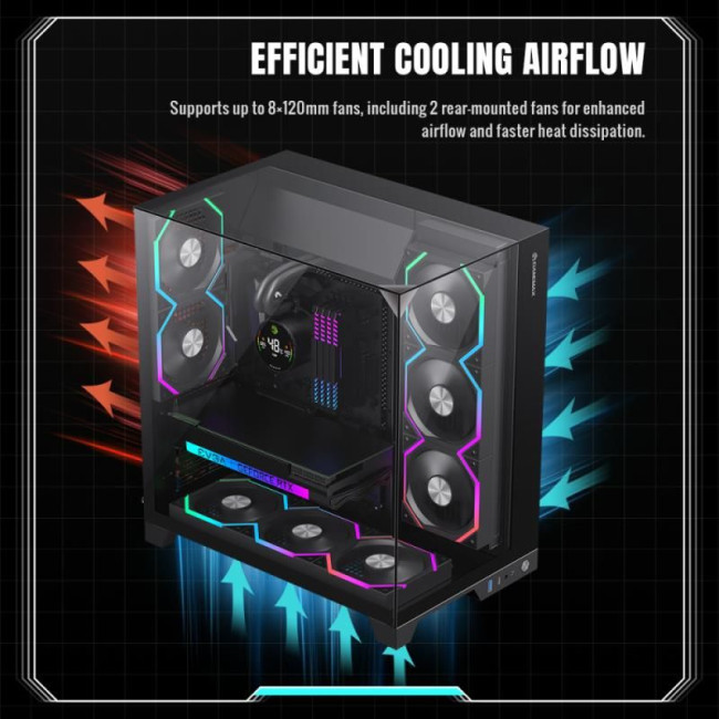 Корпус для комп'ютера ATX W/O PSU INFINITY PRO BK GAMEMAX