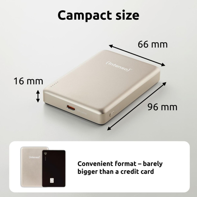 Портативний зарядний пристрій USB 10000MAH MAG CHAMPAGNE MW10000 7344031 INTENSO
