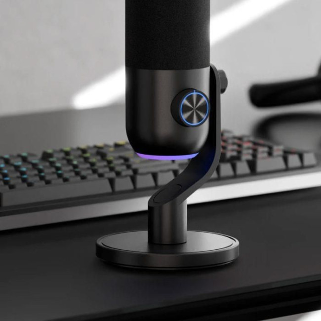 Мікрофон Streamplify MIC MINI-48-RGB-ST, чорний