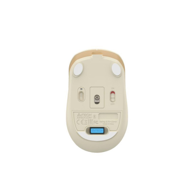 Миша бездротова безшумна Fstyler, Bluetooth / 2.4 ГГц, вбудований акумулятор, 2000DPI, бежевий