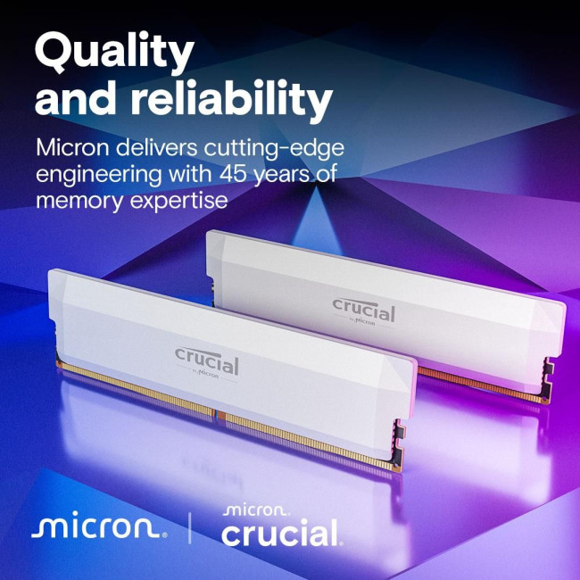 Набір з двох модулів пам'яті 64GB DDR5-6400 K2 PRO OC CP2K32G64C40U5W CRUCIAL
