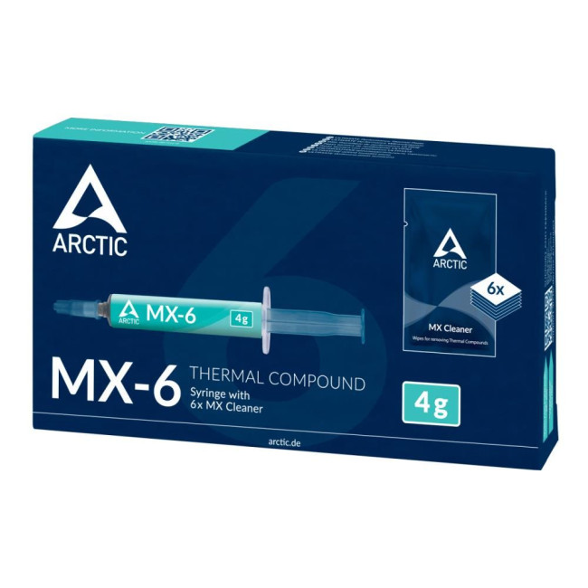 Термопаста для процесора ACTCP00084A MX-6 4g with 6pcs MX Cleaner ARCTIC