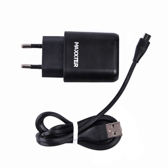 Мережевий зарядний пристрій, 1 USB + USB-A кабель Micro-USB (Quick Charge 3.0) 5V/2.4A-9V/1.2A