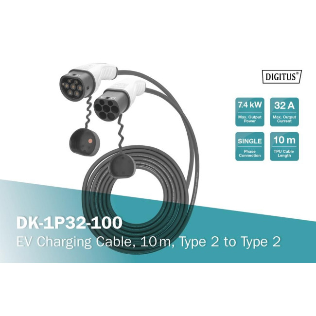 Кабель EV CHARGING 10M 32A DK-1P32-100 ASSMANN