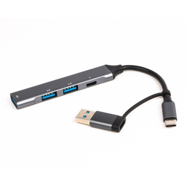Хаб USB 3.0 Type-C на 4 порти, перехідник Type-A, 1xUSB-A 3.0, 2xUSB-A 2.0, 1xUSB-C
