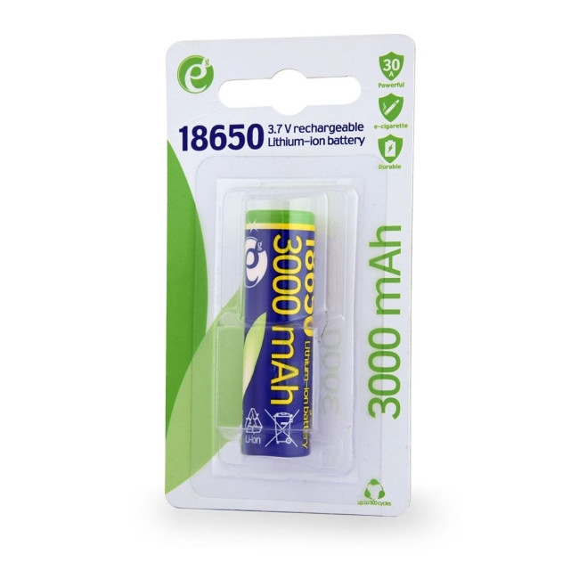 Акумулятор Li-Ion 18650 високострумовий 3000 (10C) мАгод, блістер