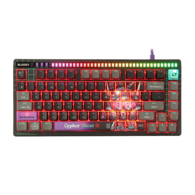 Клавіатура оптична ігрова, USB, RGB підсвічування, Alpha Optical Switch