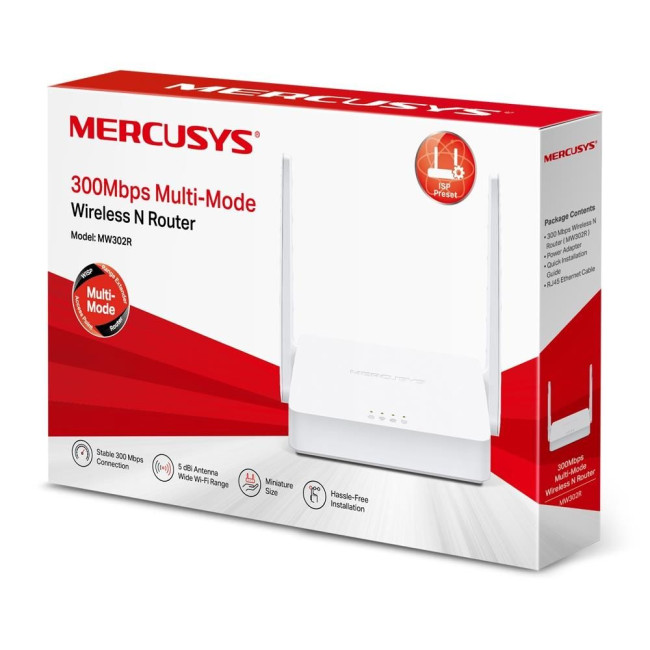 Wi-Fi роутер MERCUSYS MW302R 300MBPS 10/100M