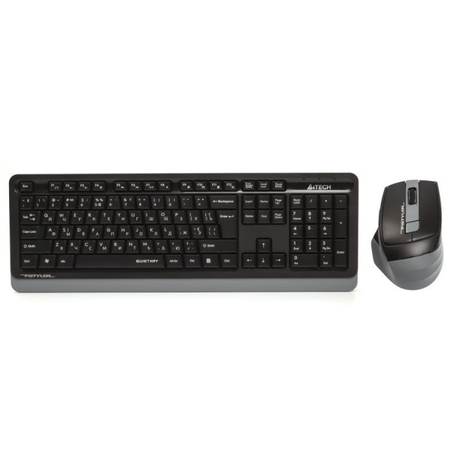 Комплект бездротовий Fstyler клавіатура+миша, сірий, USB