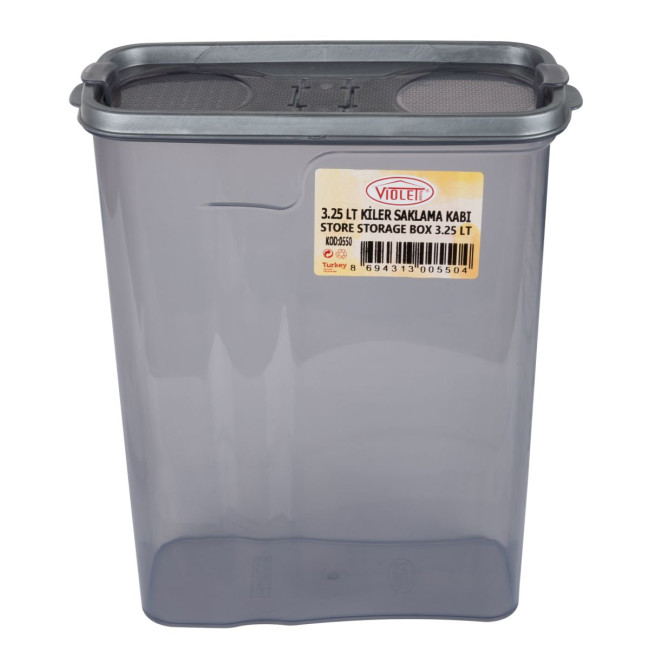 Контейнер для сипучих Violet House 0550 Transparent Black 3.25 л 
